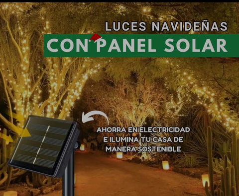 Image of LUCES NAVIDEÑAS CON PANEL SOLAR